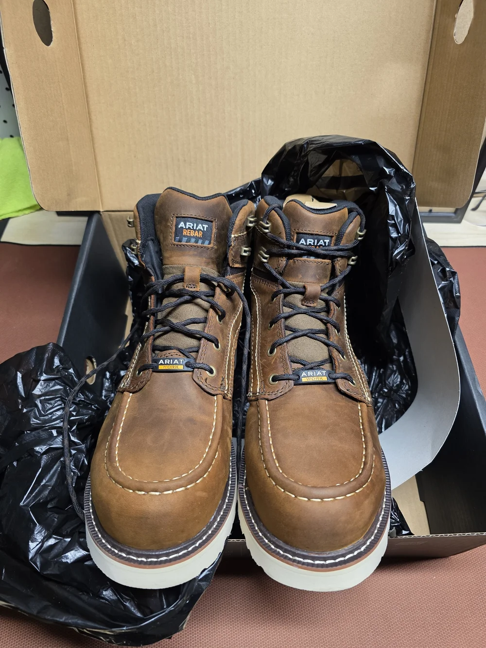 Ariat Rebar Wedge Moc Toe 6" Work Boot Comp Toe Men's 12D NWT - Picture 3 of 11